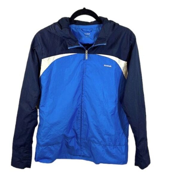 Reebok Track Windbreaker Large Lightweight Jacket Lined - Picture 1 of 14